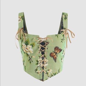 COPY - NWT Cider Butterfly Corset Crop top